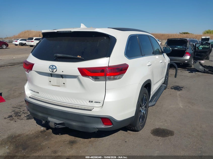 Vin: 5tdjzrfh5hs357226, lot: 46786495, toyota highlander se 20174