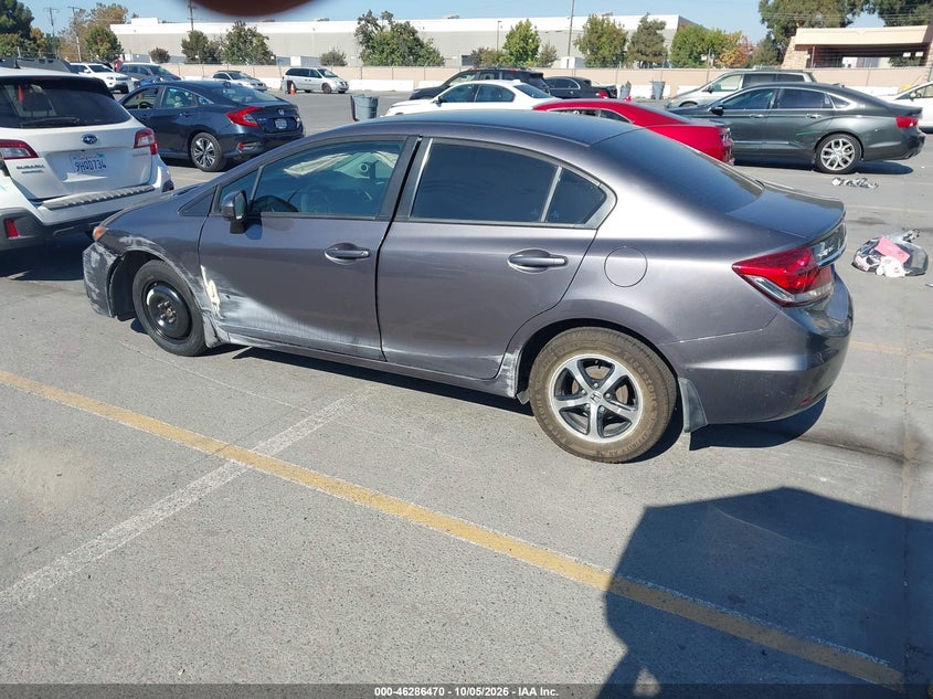 Vin: 19xfb2f78fe282988, lot: 46786616, honda civic se 20153
