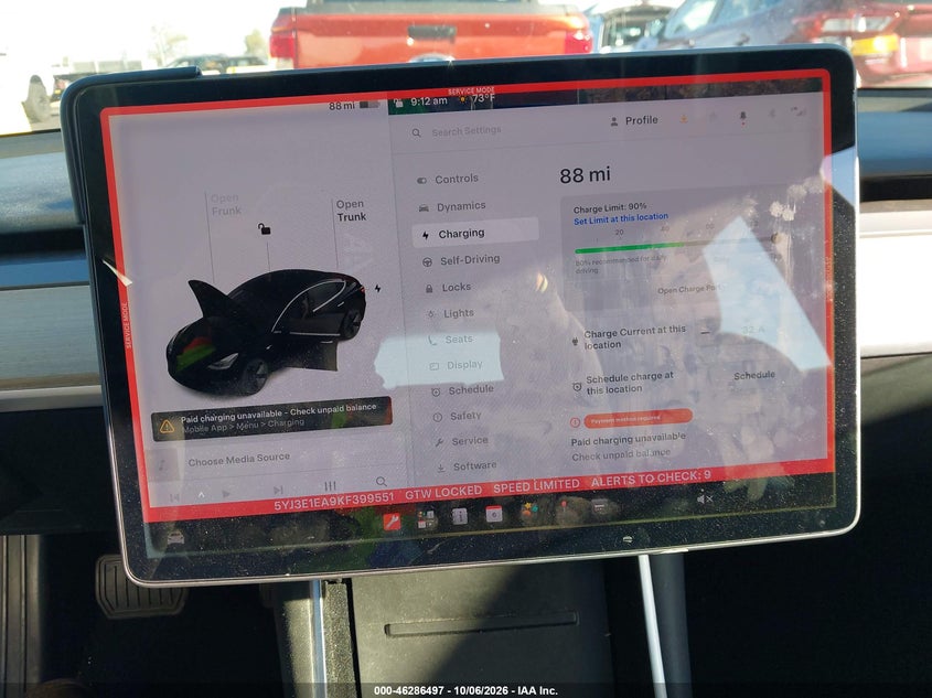 TESLA MODEL 3 2019 VIN 5YJ3E1EA9KF399551