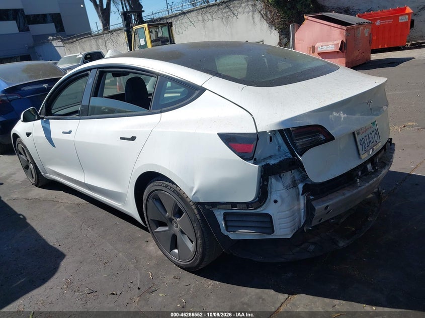Vin: 5yj3e1ea8nf248706, lot: 46786698, tesla model 3 rear-wheel drive 20223