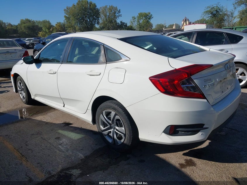 Vin: 19xfc2f55ge011240, lot: 46786706, honda civic lx 20163
