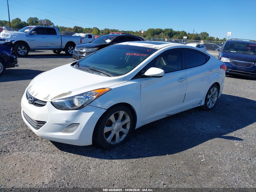 Vin: 5npdh4aexbh020290, lot: 46786771, hyundai elantra limited 20112