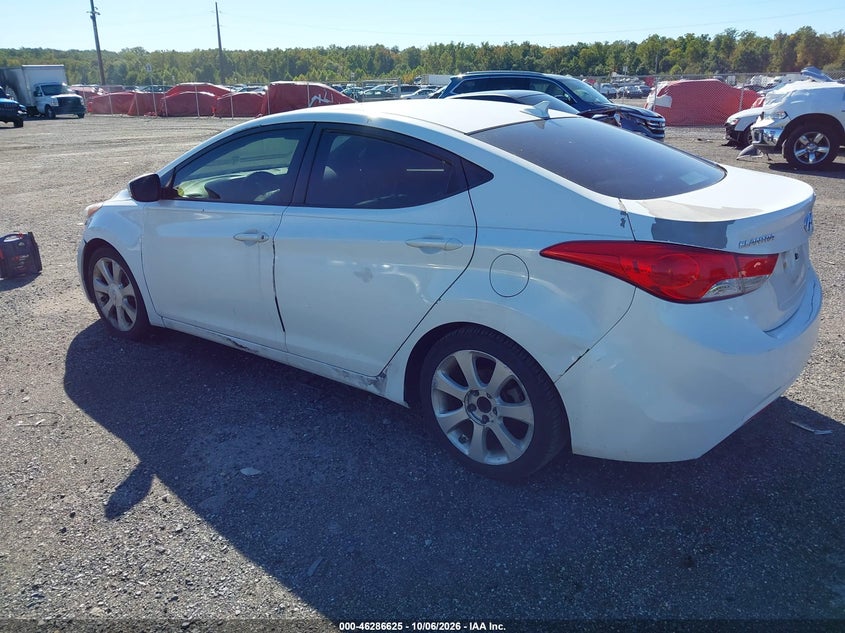 Vin: 5npdh4aexbh020290, lot: 46786771, hyundai elantra limited 20113