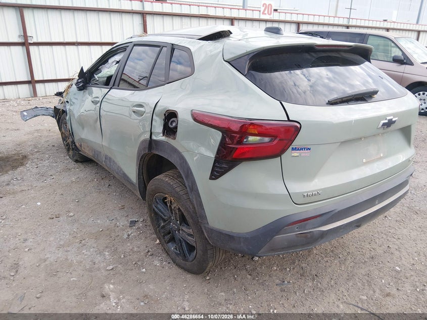 Vin: kl77lkep8sc121560, lot: 46786800, chevrolet trax fwd activ 20253