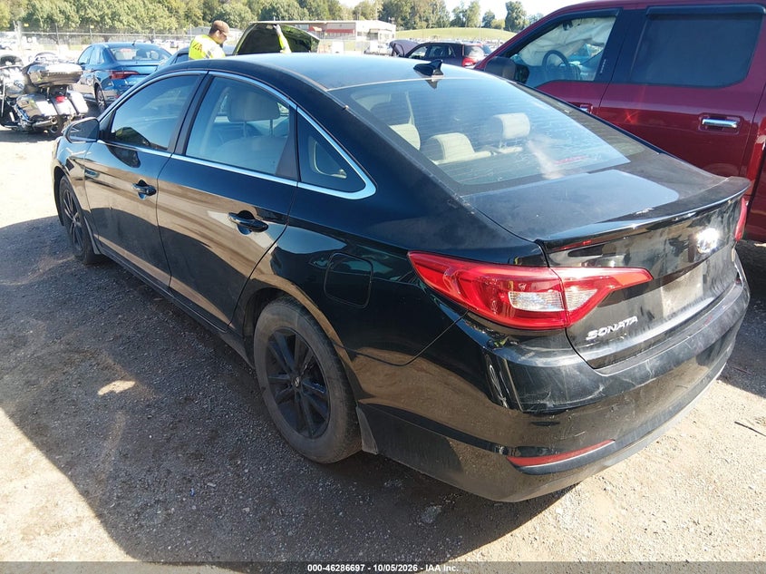 Vin: 5npe24af9hh551438, lot: 46786843, hyundai sonata se 20173