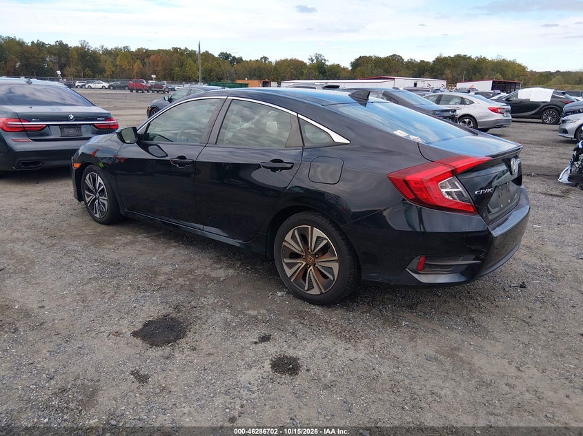 Vin: jhmfc1f31jx000718, lot: 46786848, honda civic ex-t 20183
