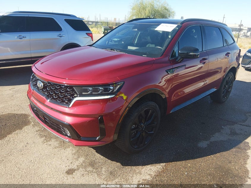 Vin: 5xyrkdlf3mg023619, lot: 46786855, kia sorento sx 20212