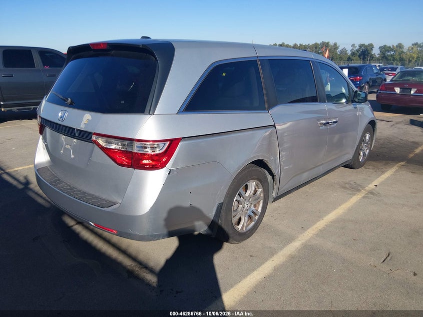 Vin: 5fnrl5h69db072424, lot: 46786912, honda odyssey ex-l 20134