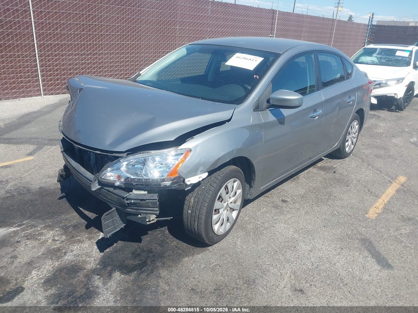 2013 Nissan Sentra S, Front End, IAAI, VIN 3N1AB7AP8DL768081 — photo 2