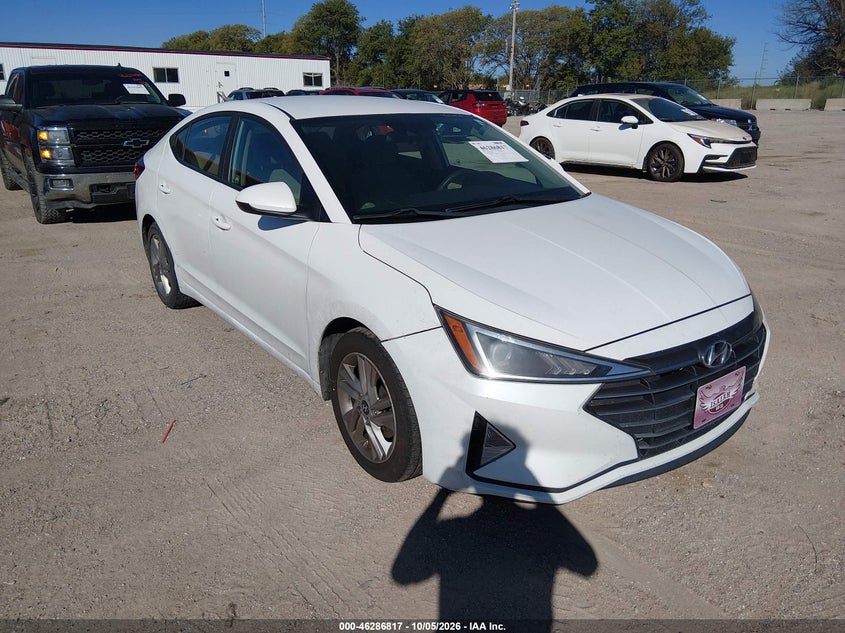 Vin: 5npd84lf4kh408573, lot: 46786963, hyundai elantra sel 20191