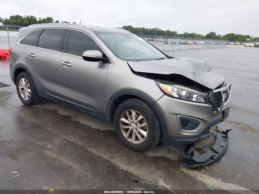 Vin: 5xypg4a37gg149259, lot: 46787032, kia sorento 2.4l lx 20161