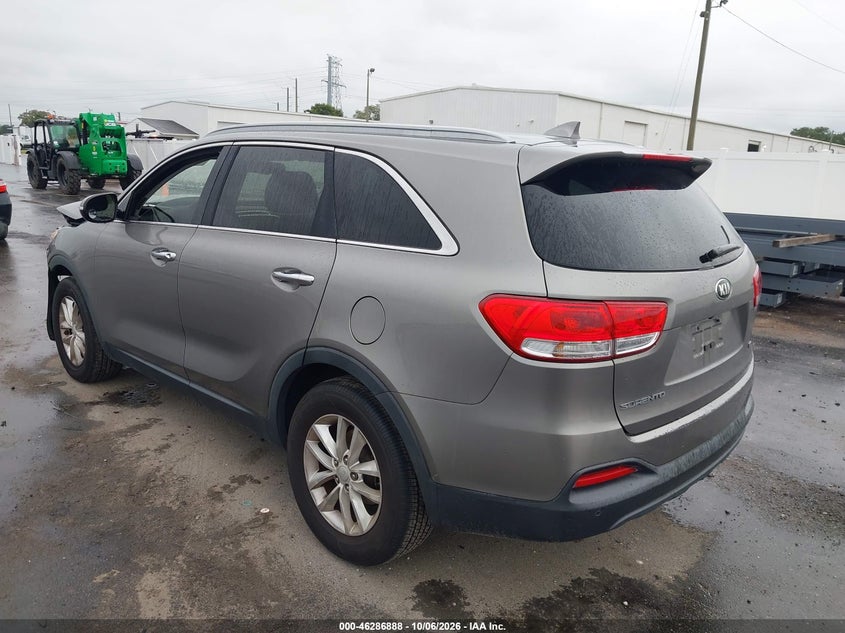Vin: 5xypg4a37gg149259, lot: 46787032, kia sorento 2.4l lx 20163