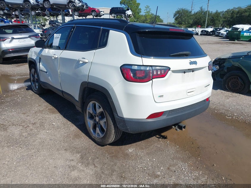 Vin: 3c4njccb9kt748947, lot: 46787035, jeep compass limited fwd 20193