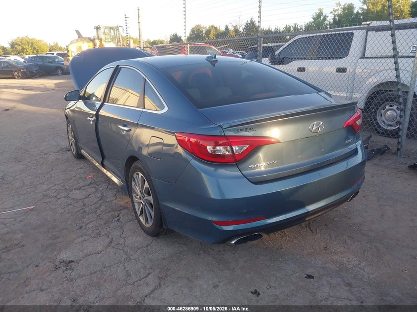 Vin: 5npe34af6hh452766, lot: 46787055, hyundai sonata sport 20173