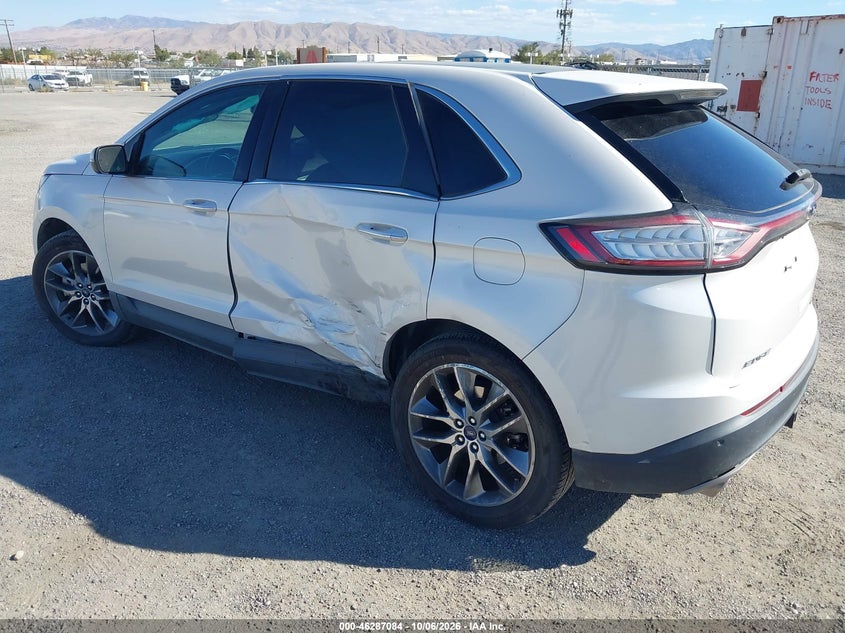 Vin: 2fmpk3k86fbc42257, lot: 46787230, ford edge titanium 20153