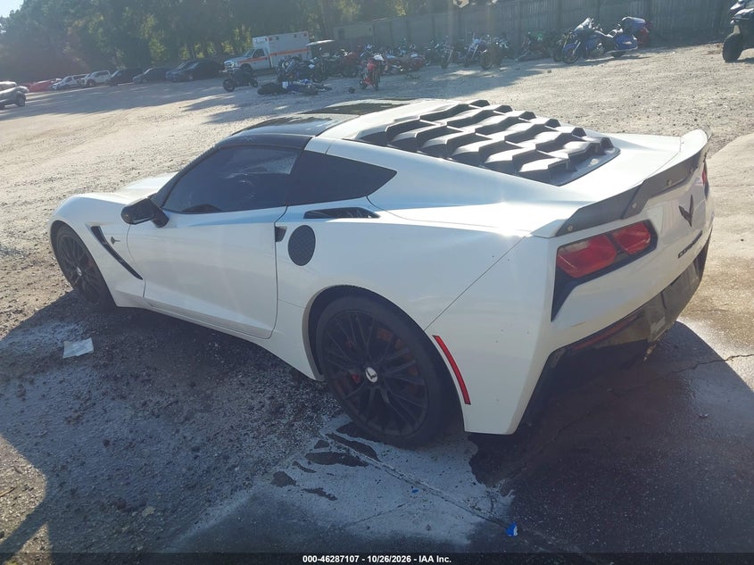 Vin: 1g1ym2d77h5100582, lot: 46787253, chevrolet corvette stingray z51 20173