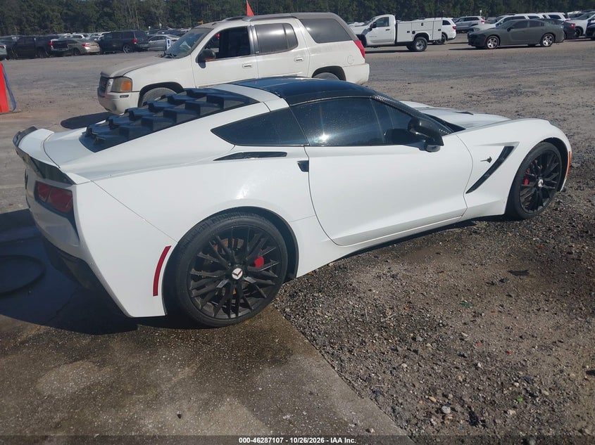 Vin: 1g1ym2d77h5100582, lot: 46787253, chevrolet corvette stingray z51 20174