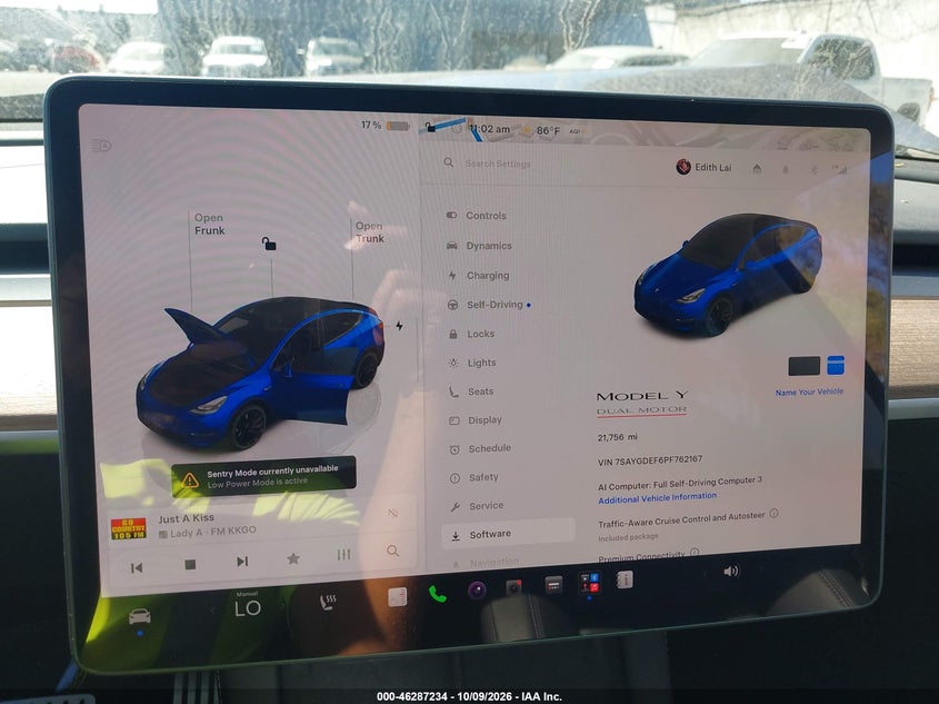 TESLA MODEL Y 2023 VIN 7SAYGDEF6PF762167