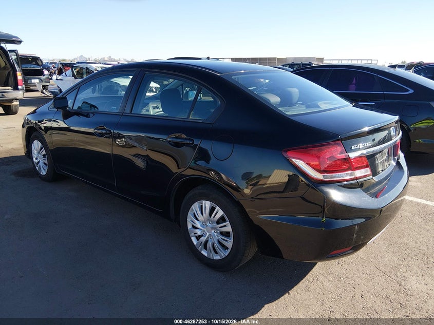 Vin: 19xfb2f52ee214246, lot: 46787399, honda civic lx 20143