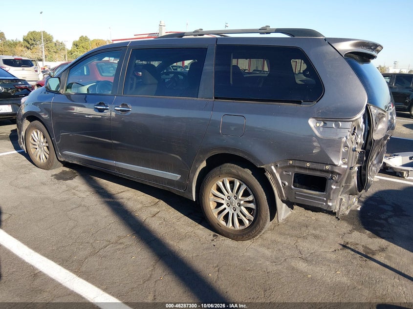 Vin: 5tdyk3dc1bs172279, lot: 46787446, toyota sienna xle v6 20113