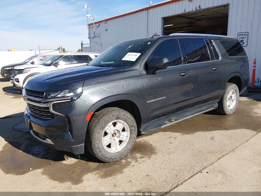 Vin: 1gnskckd1nr236980, lot: 46787634, chevrolet suburban 4wd lt 20222