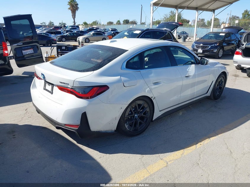 Vin: wby43aw01rfr69286, lot: 46787642, bmw i4 gran coupe edrive35 20244