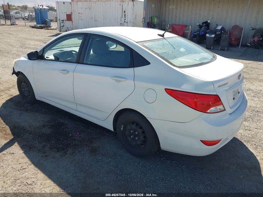 Vin: kmhct4ae2hu172309, lot: 46787691, hyundai accent se 20173