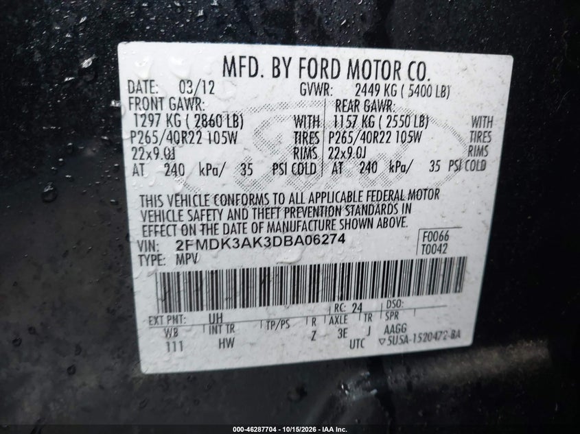 2013 FORD EDGE SPORT · Фото 9