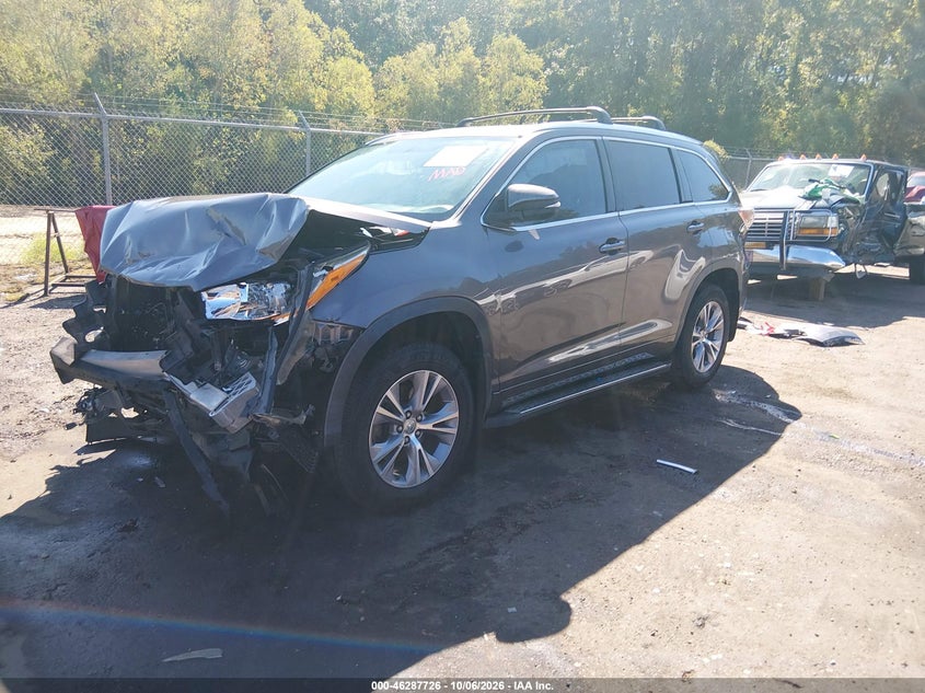 Vin: 5tdkkrfh3es025046, lot: 46787872, toyota highlander xle v6 20142