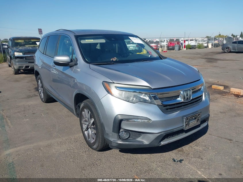 Vin: 5fnyf5h55kb021882, lot: 46787881, honda pilot ex-l 20191