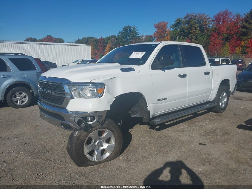 Vin: 1c6rreft8pn619591, lot: 46787897, ram 1500 big horn  4x2 5'7 box 20232