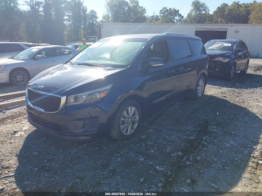 Vin: kndmb5c11h6265628, lot: 46788012, kia sedona lx 20172