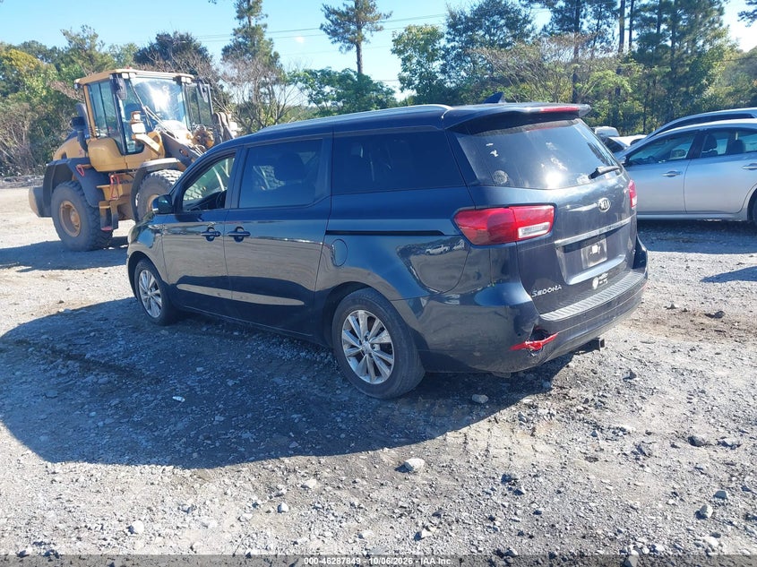 Vin: kndmb5c11h6265628, lot: 46788012, kia sedona lx 20173