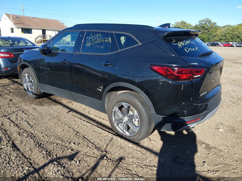Vin: 3gnkbcr4xps133210, lot: 46788033, chevrolet blazer fwd 2lt 20233