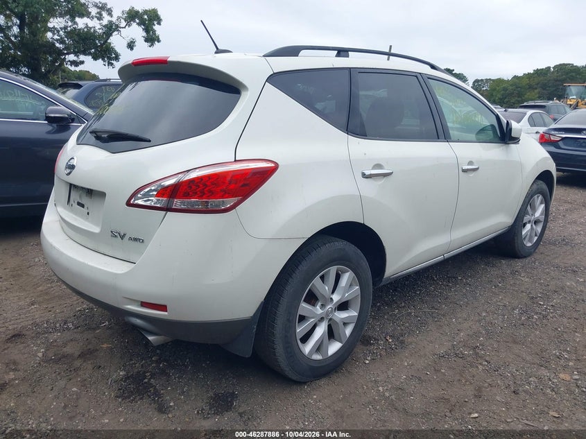 Vin: jn8az1mw9bw154290, lot: 46788049, nissan murano sv 20114