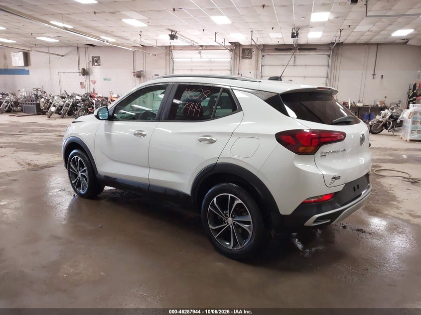 Vin: kl4mmesl8mb043676, lot: 46788107, buick encore gx awd select 20213