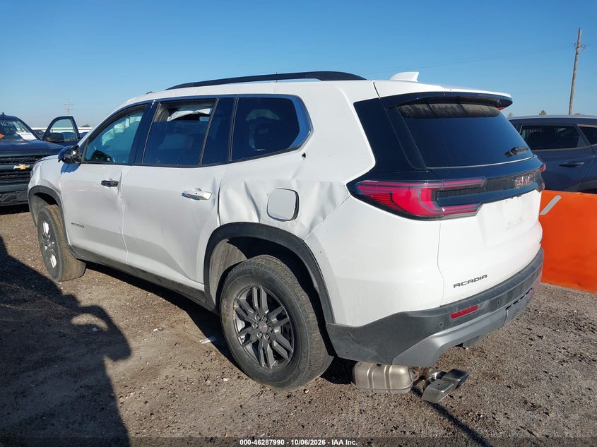 Vin: 1gkenkrs7sj158246, lot: 46788153, gmc acadia fwd elevation 20253