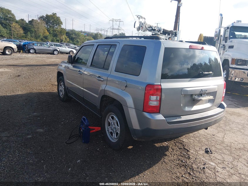 Vin: 1c4njpbb5gd754492, lot: 46788165, jeep patriot sport 20163
