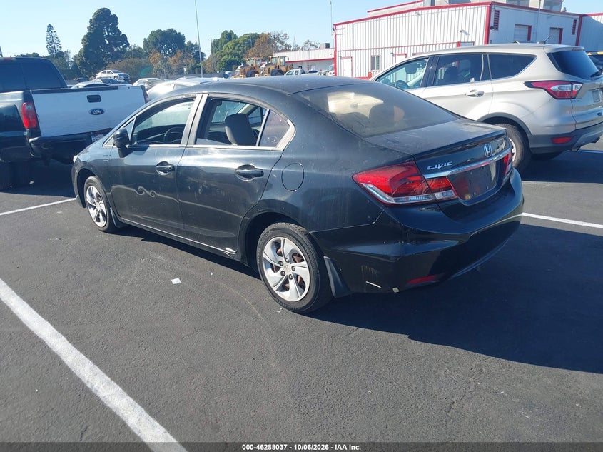 Vin: 19xfb2f51fe215177, lot: 46788200, honda civic lx 20153
