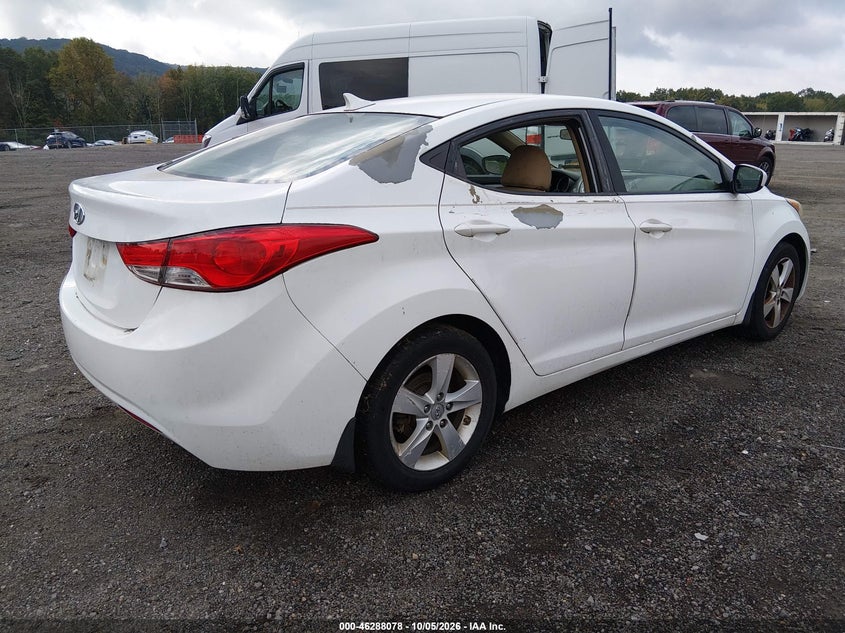 Vin: 5npdh4ae9dh294535, lot: 46788241, hyundai elantra gls 20134
