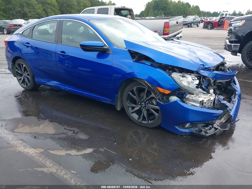 Vin: 2hgfc2f85kh577018, lot: 46788270, honda civic sport 20191