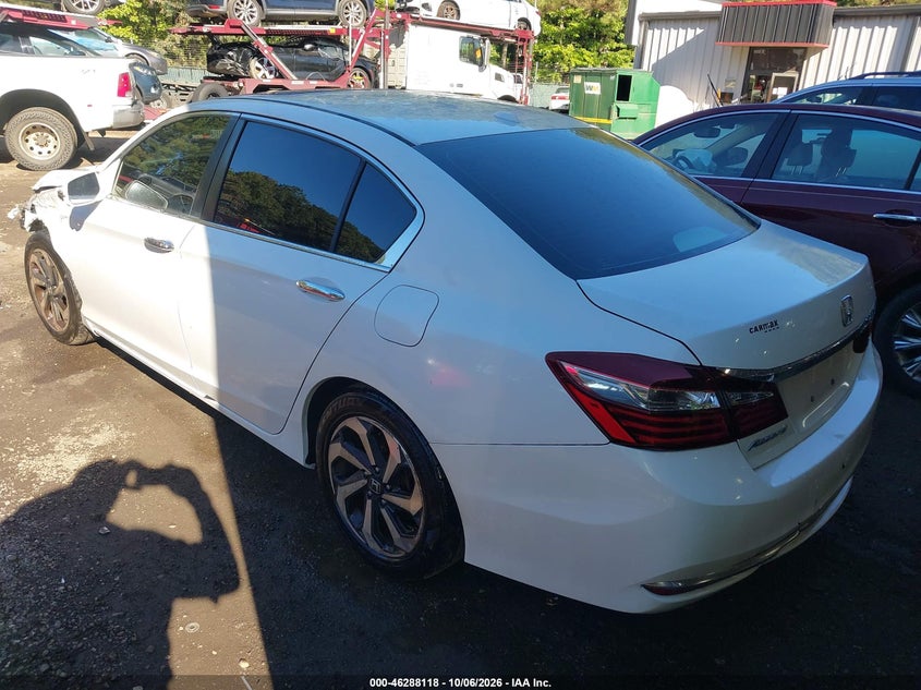Vin: 1hgcr2f92ga072361, lot: 46788281, honda accord ex-l 20163