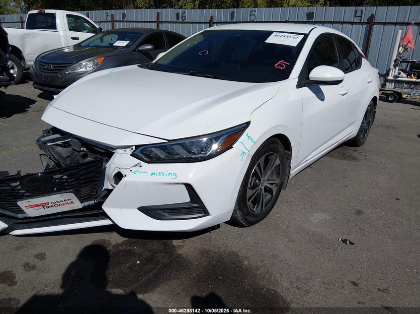 Vin: 3n1ab8cv2ly311768, lot: 46788305, nissan sentra sv xtronic cvt 20202