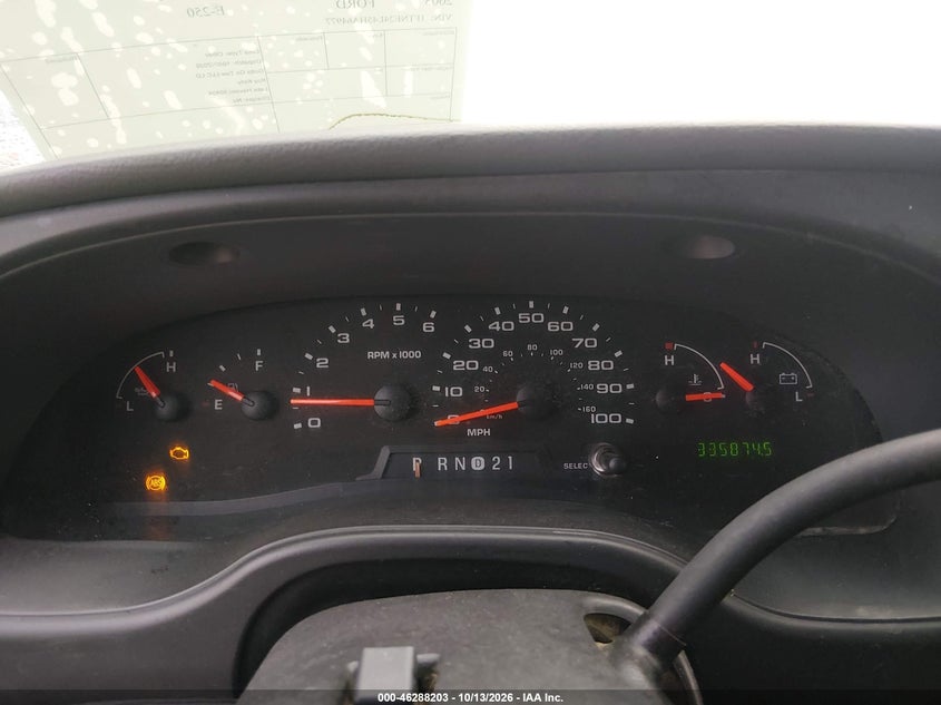 FORD E-250 2005 VIN 1FTNE24L45HA64977