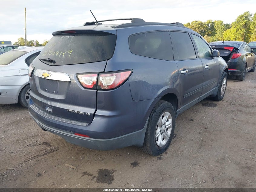 Vin: 1gnkrfkd6ej293851, lot: 46788452, chevrolet traverse ls 20144