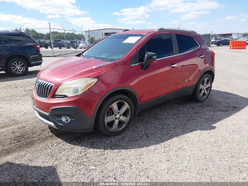 Vin: kl4cjcsb4db080692, lot: 46788495, buick encore leather 20132