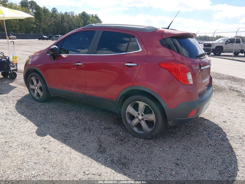 Vin: kl4cjcsb4db080692, lot: 46788495, buick encore leather 20133