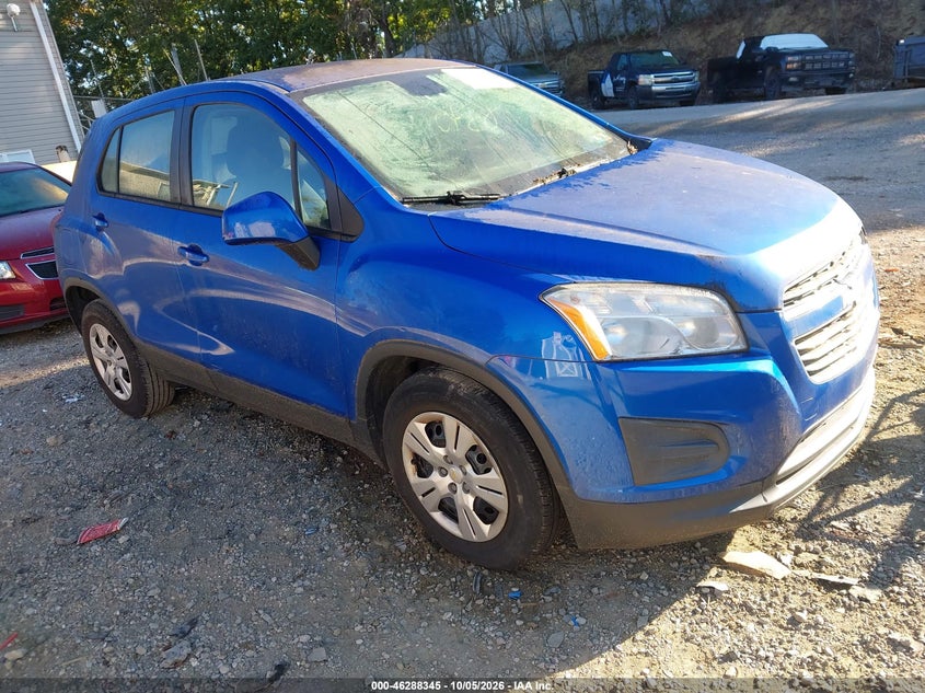 Vin: kl7cjksb7gb757526, lot: 46788508, chevrolet trax 1ls 20161