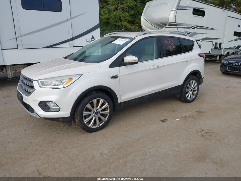 Vin: 1fmcu9jdxhud01883, lot: 46788601, ford escape titanium 20172