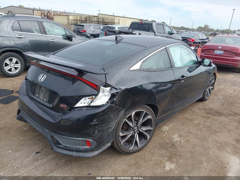 Vin: 2hgfc3a59jh756020, lot: 46788608, honda civic si 20184